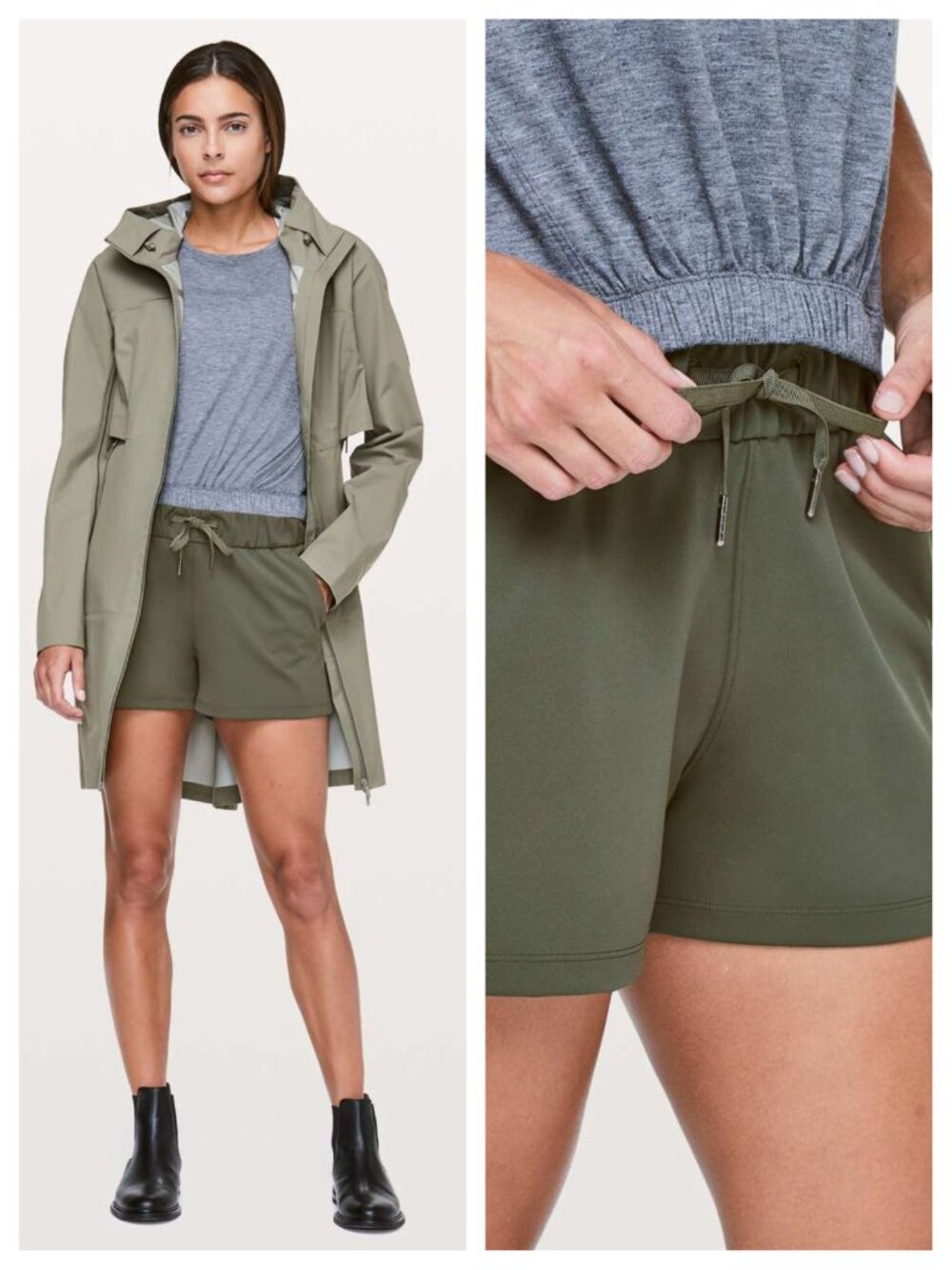 Lululemon On The Fly Short *2.5" Sz 12 Camo Green